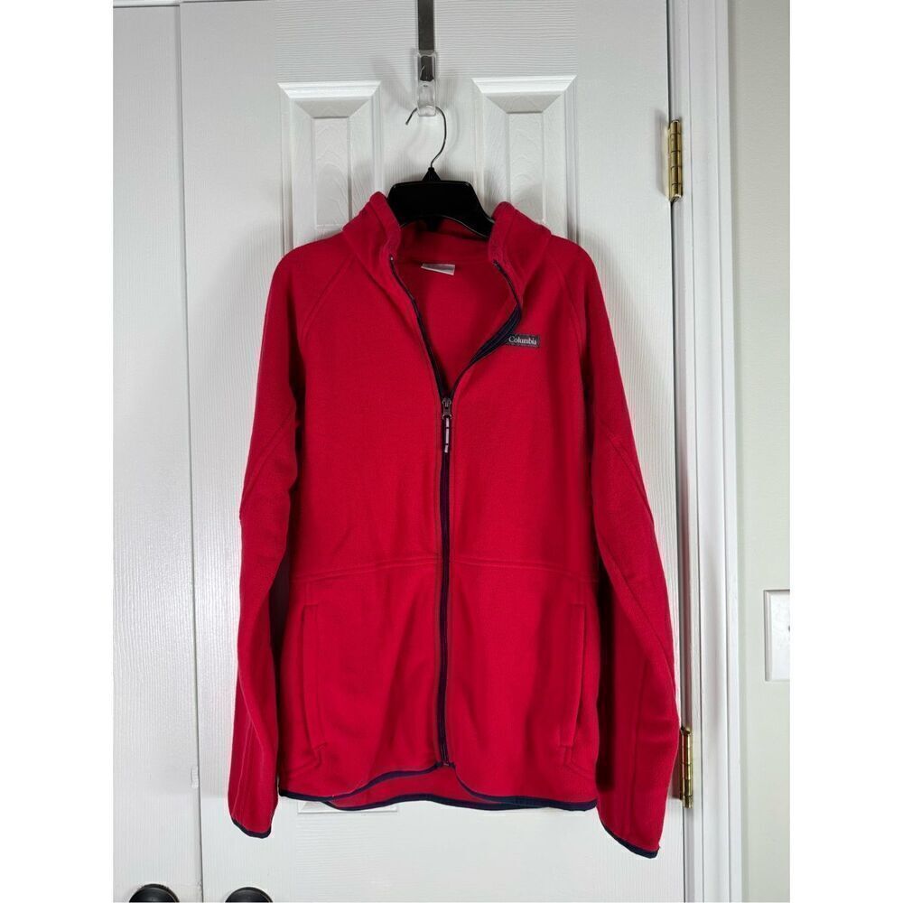 Columbia Boys Red Fleece Jacket Size XL 18/20